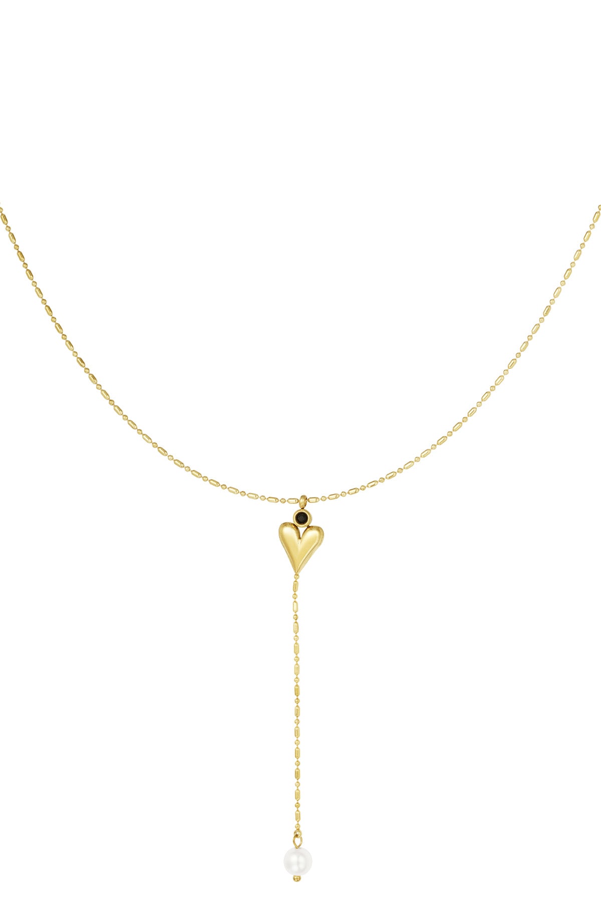 classic heart & pearl necklace