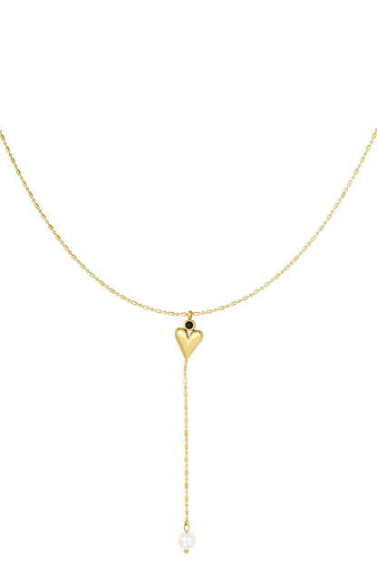 classic heart & pearl necklace
