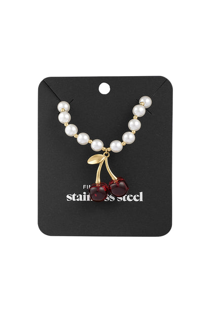 cherry on top necklace