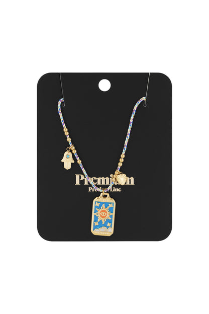 aurora necklace - blue &