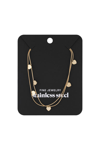 double heart necklace