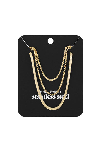 layered textures necklace