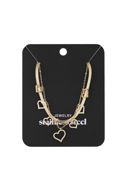 chunky heart necklace