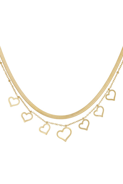chunky heart necklace