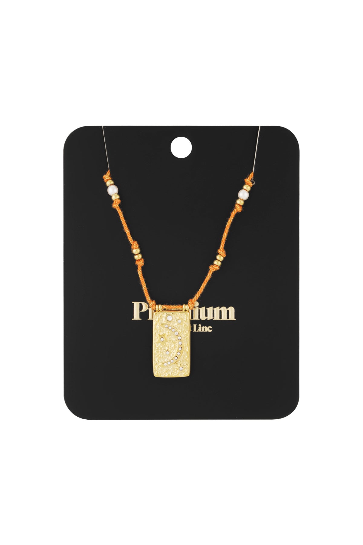 moony necklace - orange &