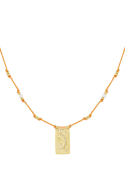 moony necklace - orange &