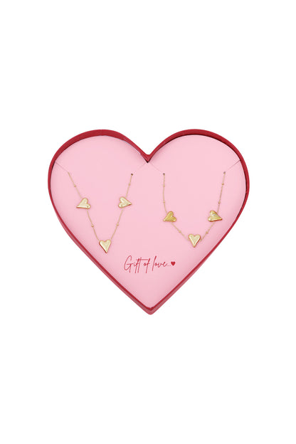 gift of love stainless steel necklace & bracelet