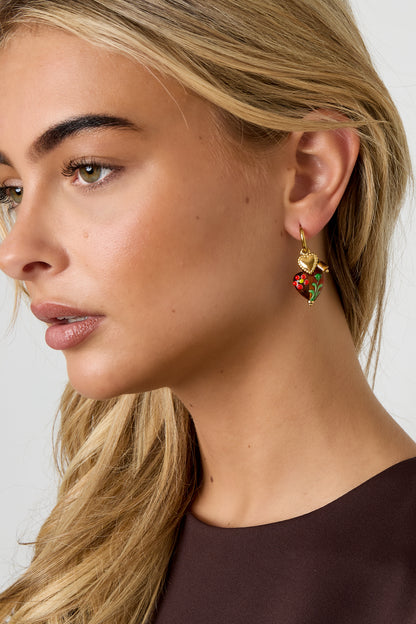 Stainless Steel Drop Earrings Heart Casual Daily Simple Series Women's jewelry