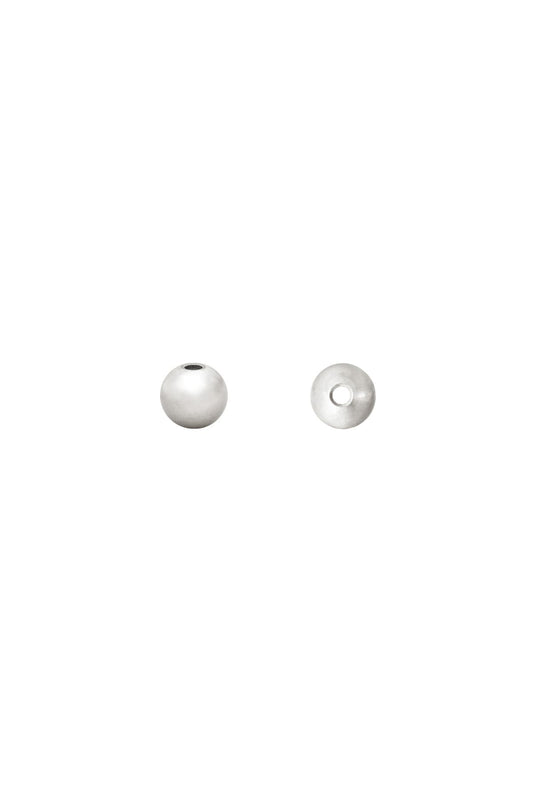 DIY Beads Ball 3MM Silver Color Stainless Steel