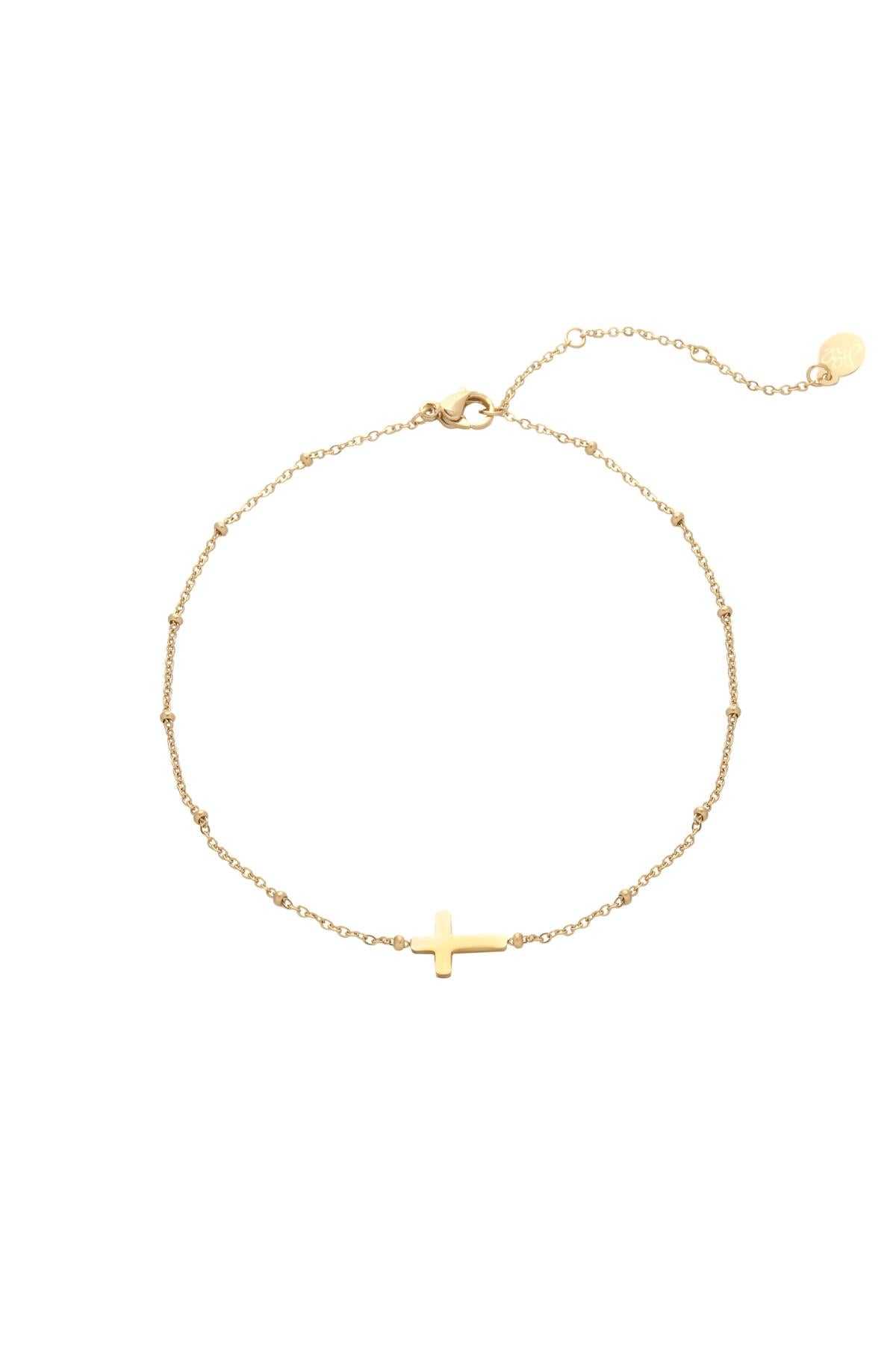 Anklet Classic Cross Silver Color Stainless Steel