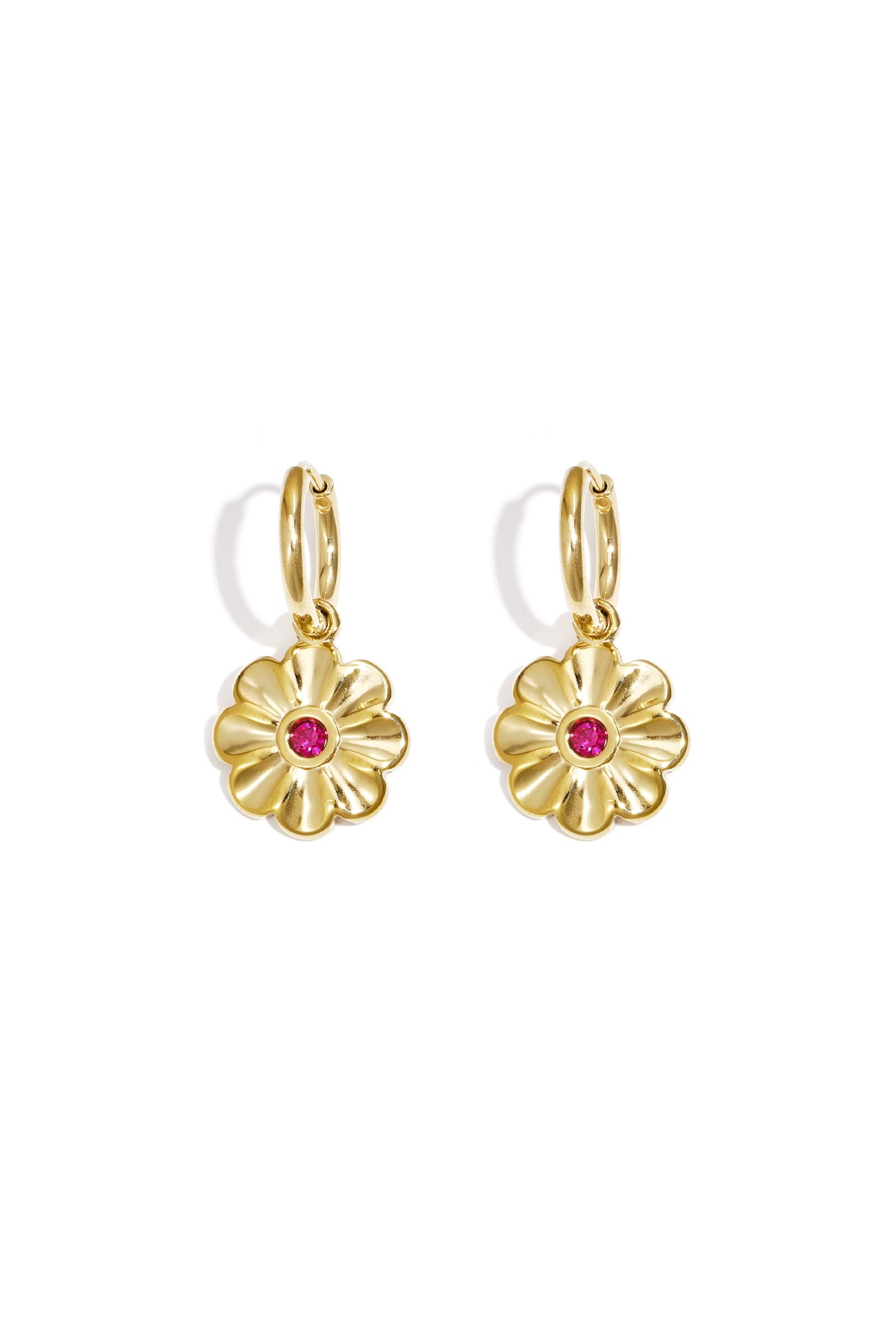 shimmering flower earrings