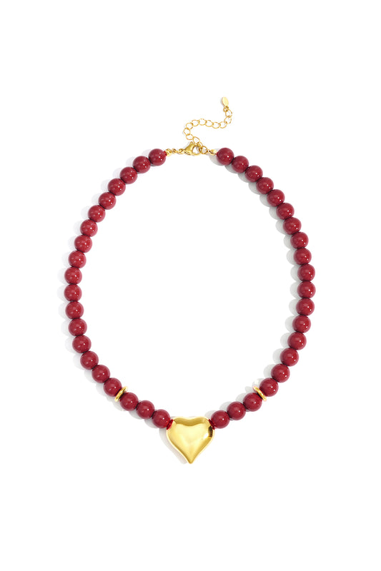 Acrylic Beaded Necklaces Heart Casual Daily Simple Series Women's jewelry