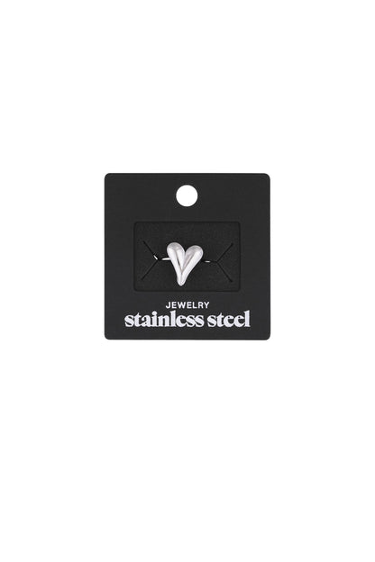 Aesthetic heart ring - Silver Color color