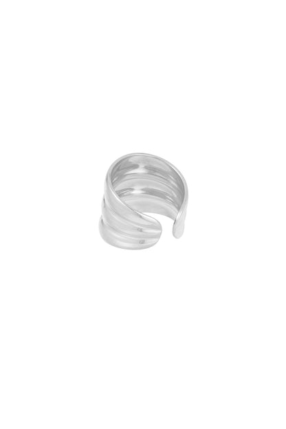 Three in a Row ring - Silver Color color