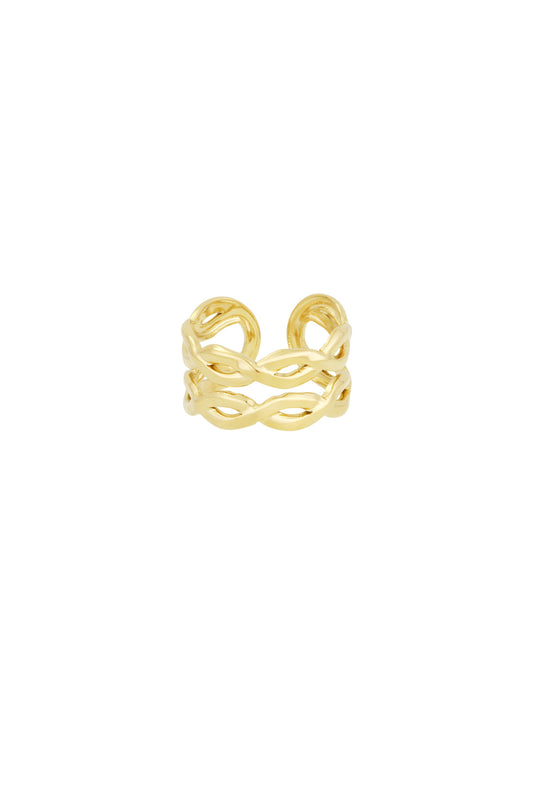 layered swirl ring