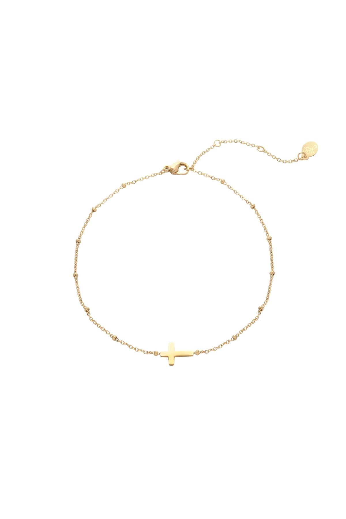 Bracelet Classic Cross Gold Color Stainless Steel