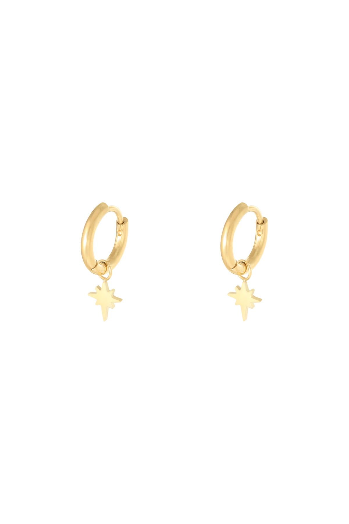 Earrings Spark Gold Color Stainless Steel