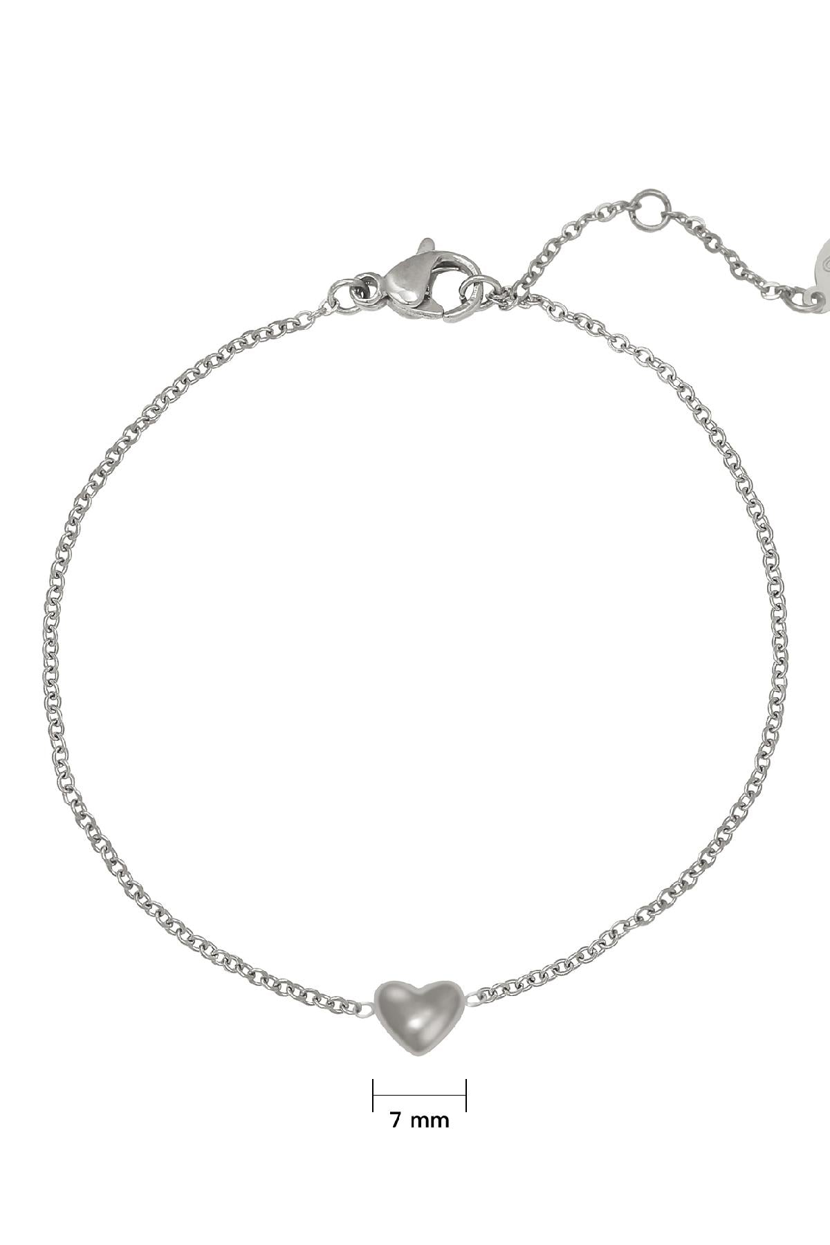 Bracelet Always in my Heart Silver Color Stainless Steel
