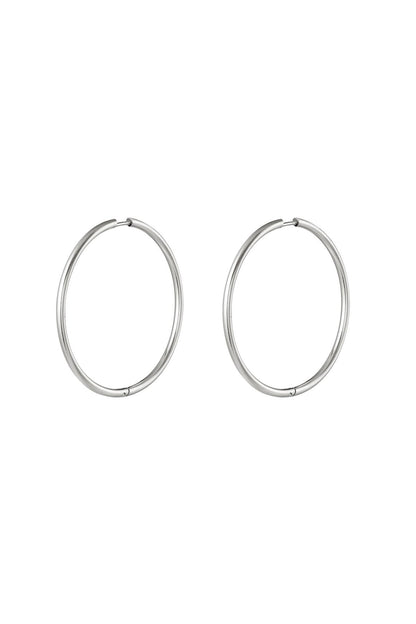 stainless steel earrings hoops medium 