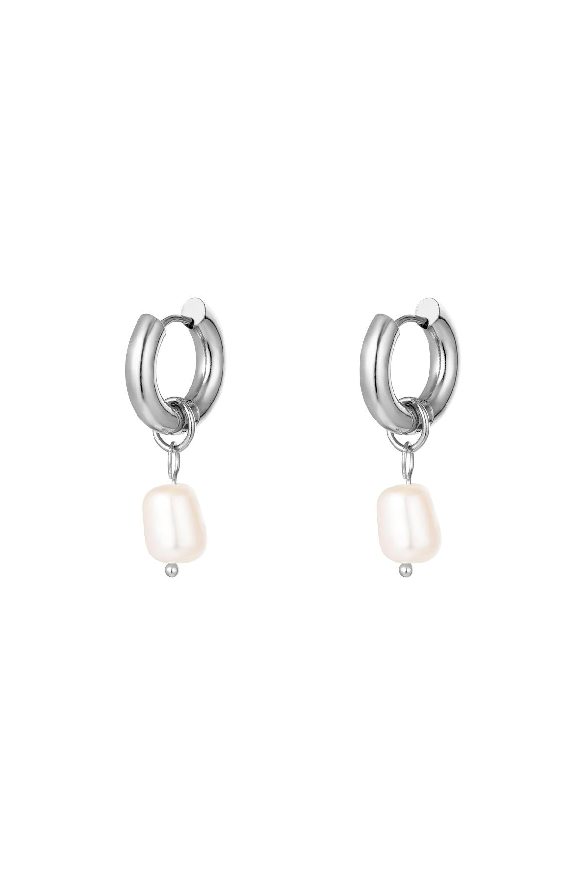 stainless steel earrings pearls simple 