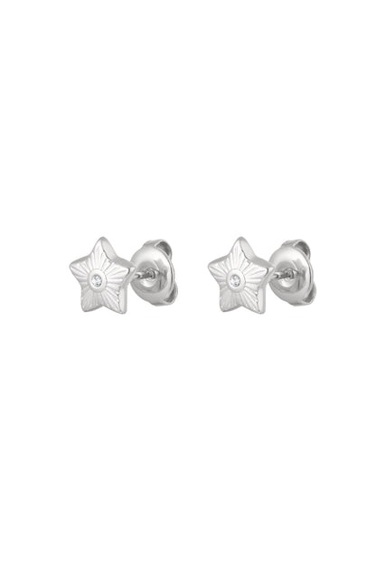 Ear studs star - Silver Color color
