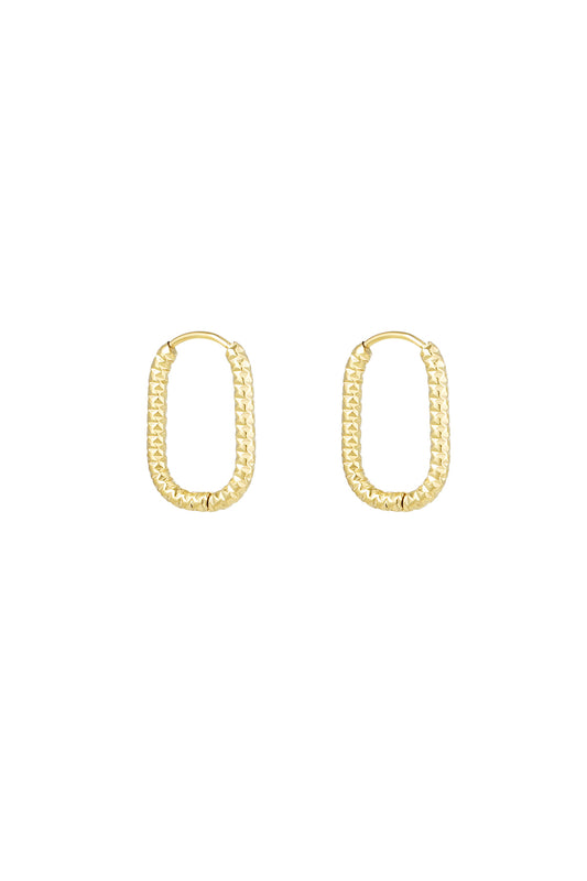 earrings ribbed elongated