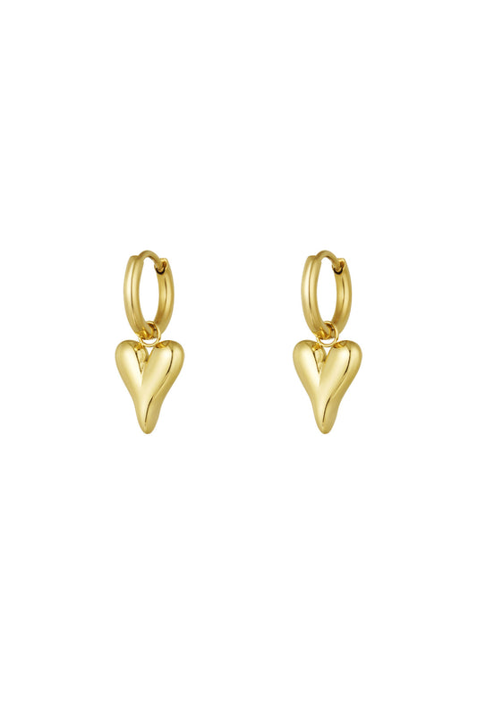 stainless steel heart shaped earrings