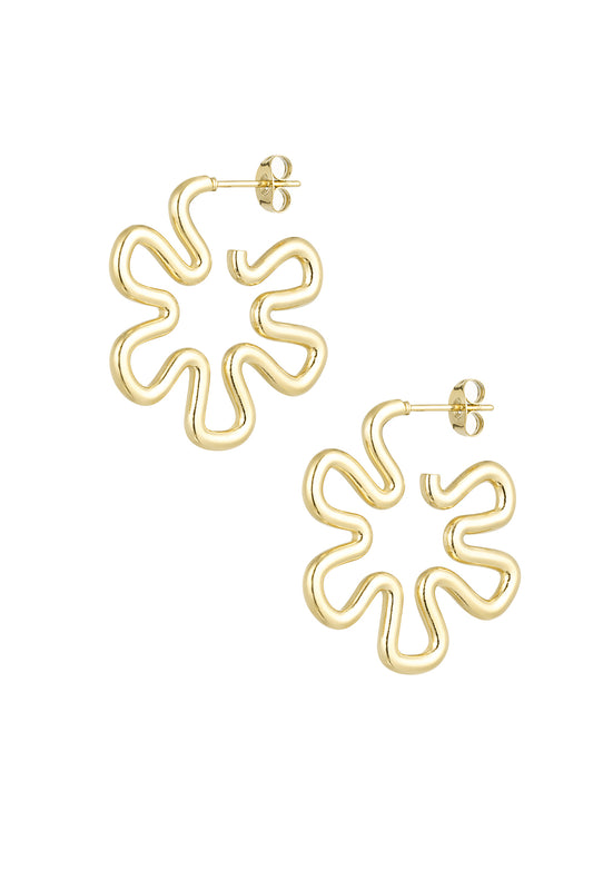 hippie flower earrings