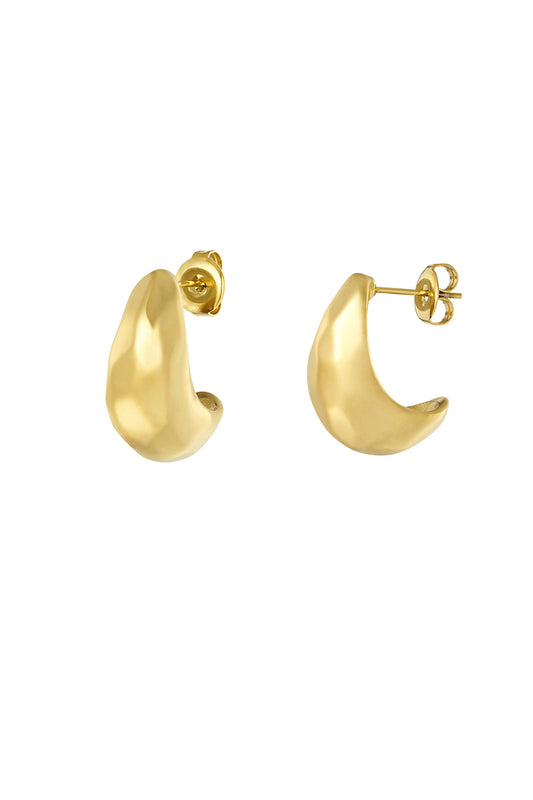 structured moon earrings