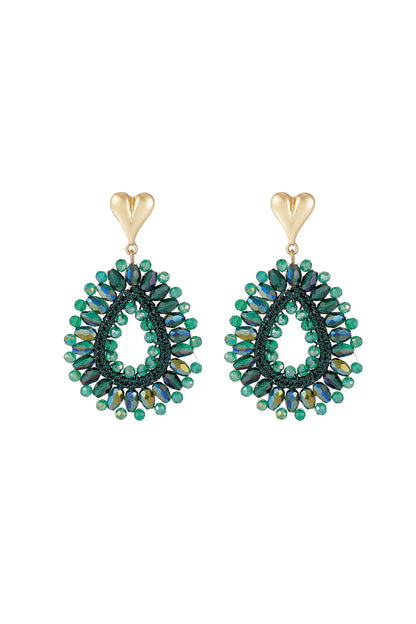 Beaded Love earrings