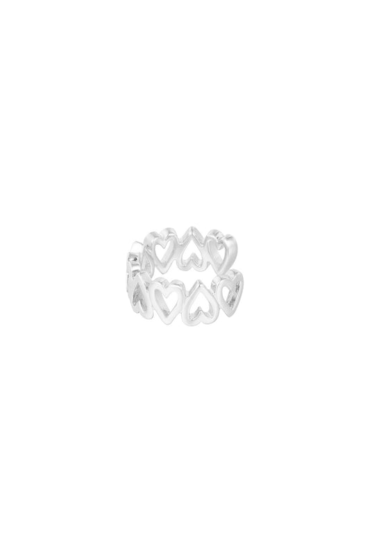 Earcuff Heart Bliss - Silver Color color