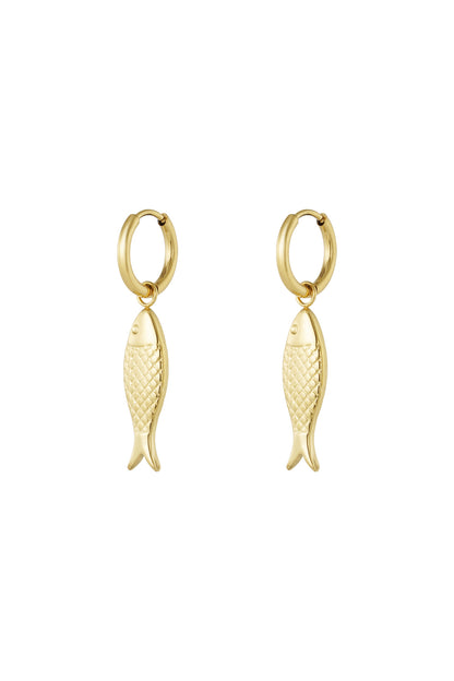 fish charm earrings