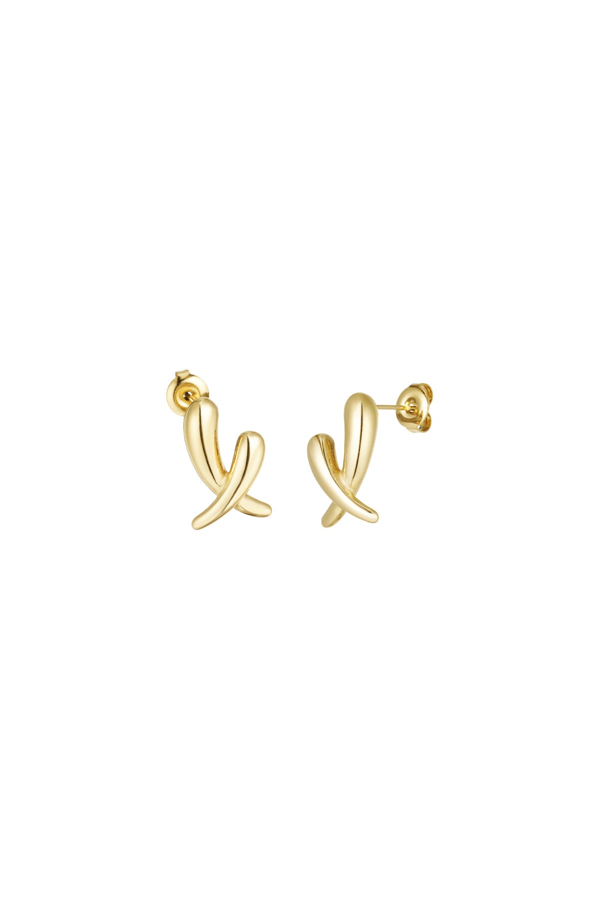 crossed earrings