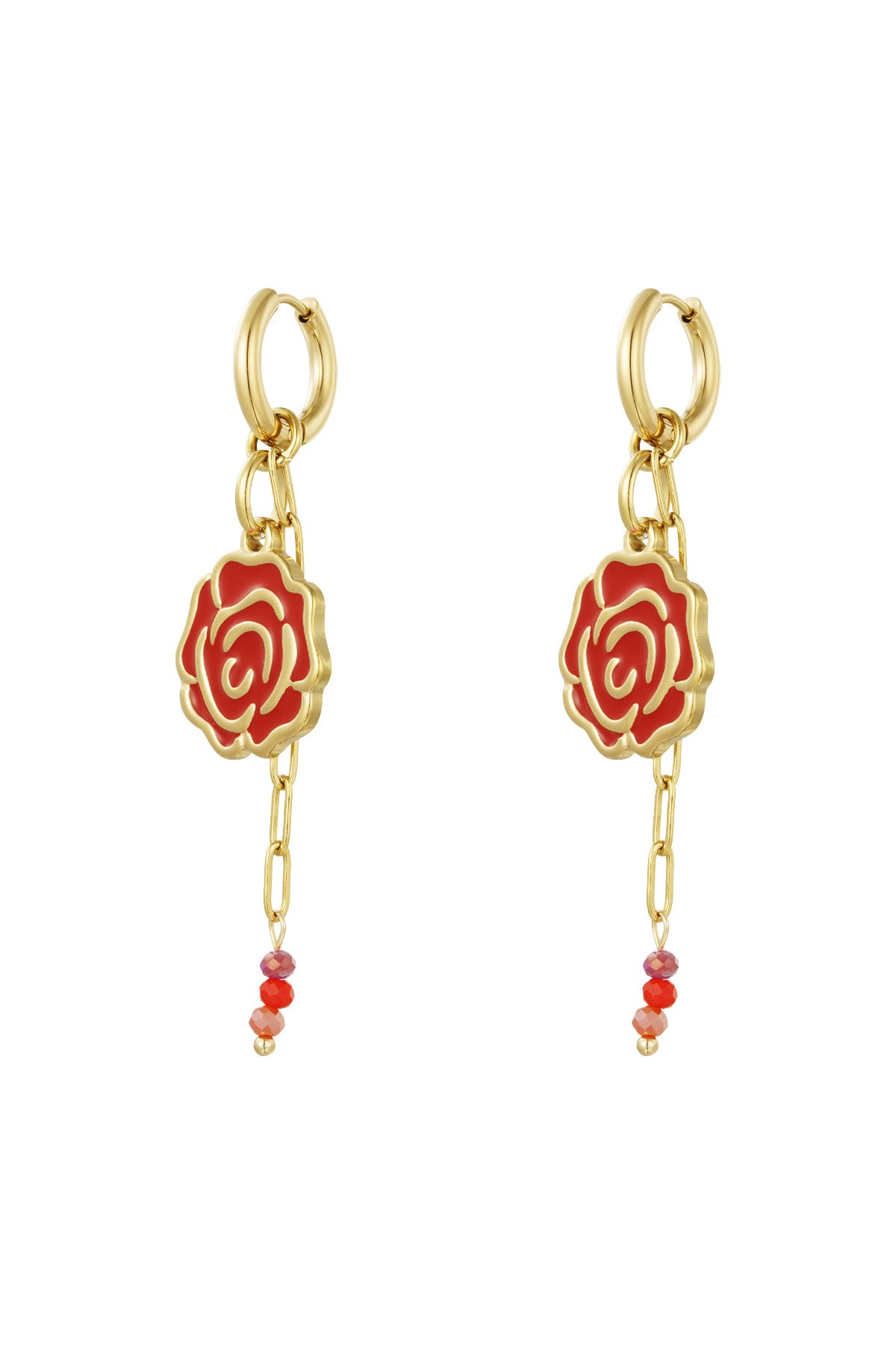 Earrings sweetheart rose