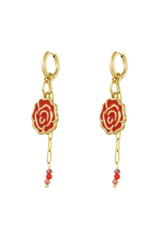 Earrings sweetheart rose