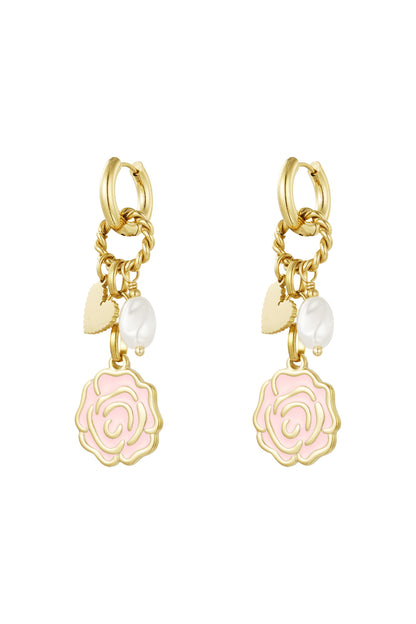 Earrings forever rose