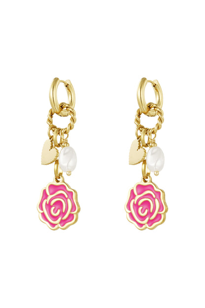 Earrings forever rose