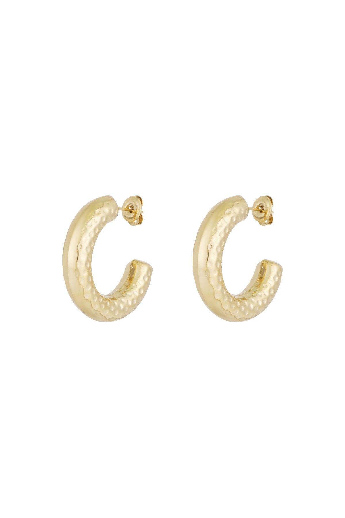 structured hoop earrings