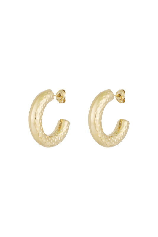 structured hoop earrings
