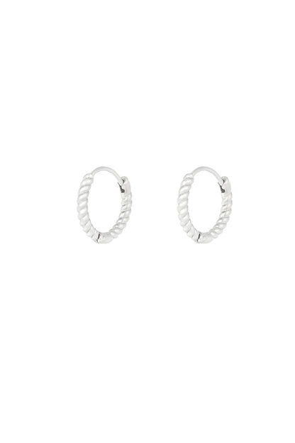 Timeless twist earrings - Silver Color color