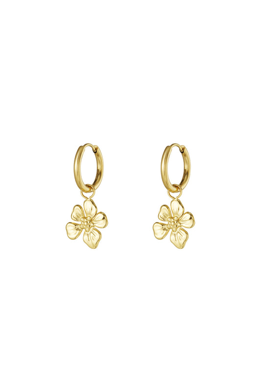 tropical flower earrings