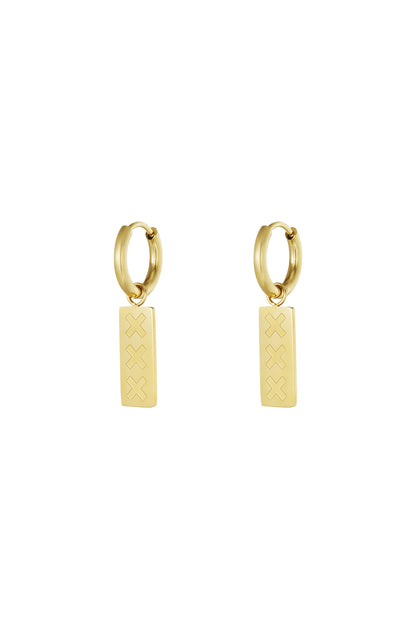 Amsterdam X earrings - Silver Color color