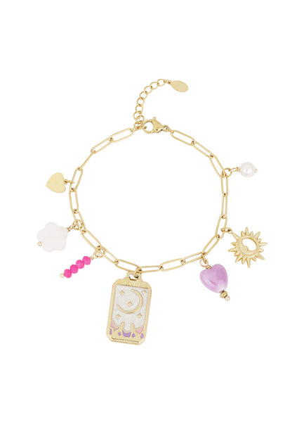 charm bracelet tiny moon