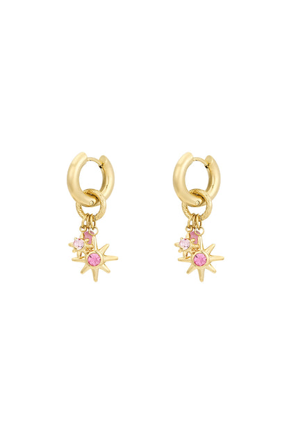 earrings pink starlight