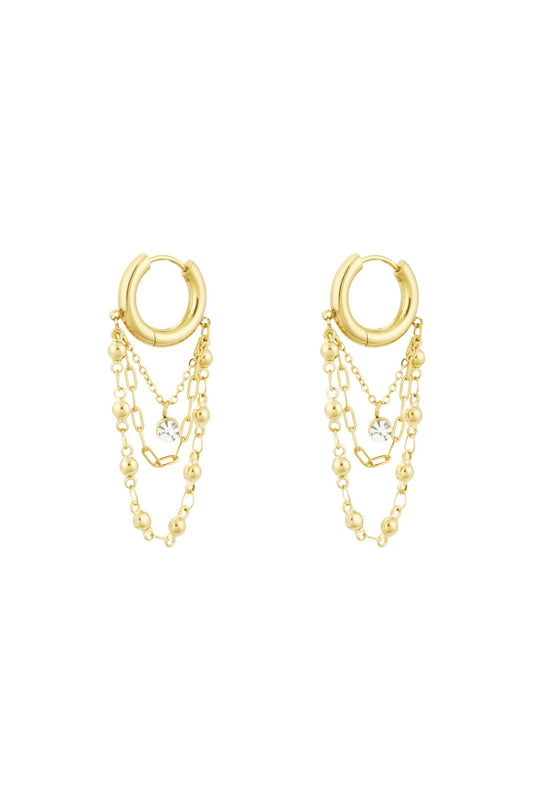 earrings chained up