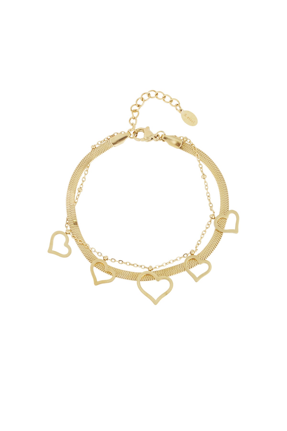 chunky heart bracelet