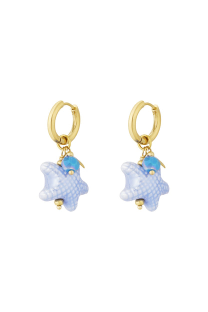 starry earrings - blue & 