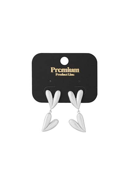 double heart earrings