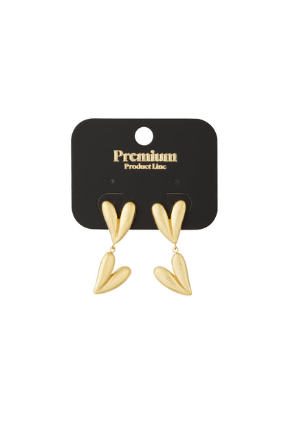 double heart earrings