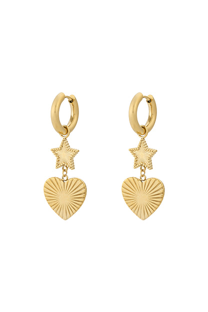 star heart earrings